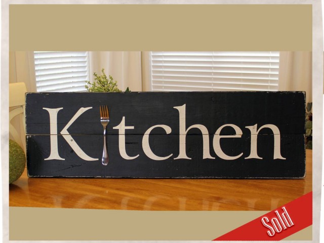 Weathered Kitchen Sign